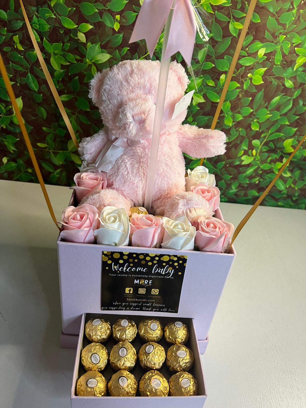 Chocolate Box Surprise + Bear Bouquet