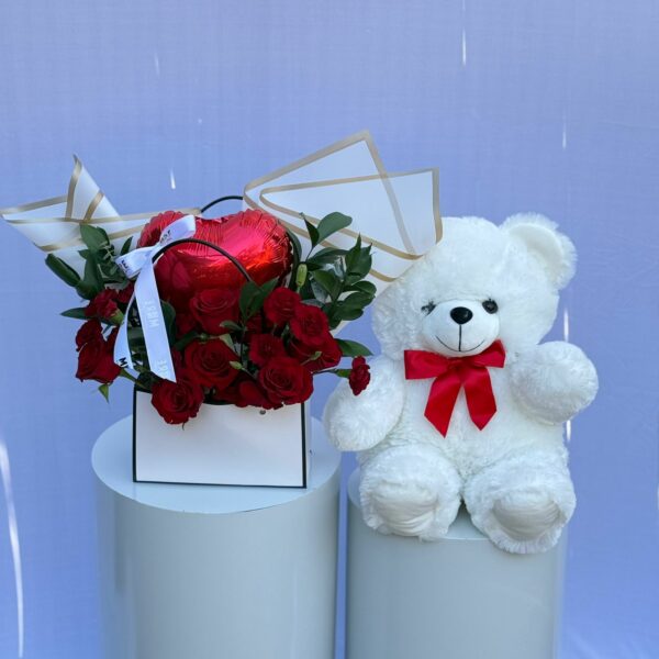 18' Teddy bear WHITE