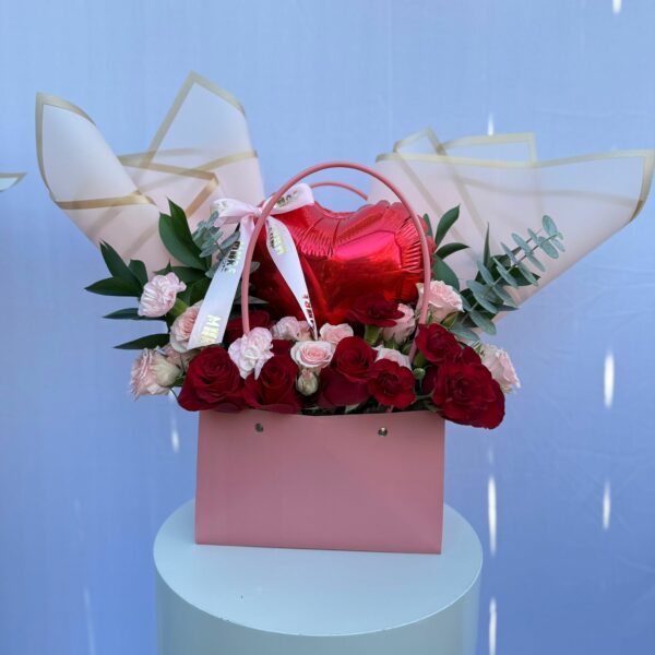 Mix Pink & Red flowers bag - Image 2