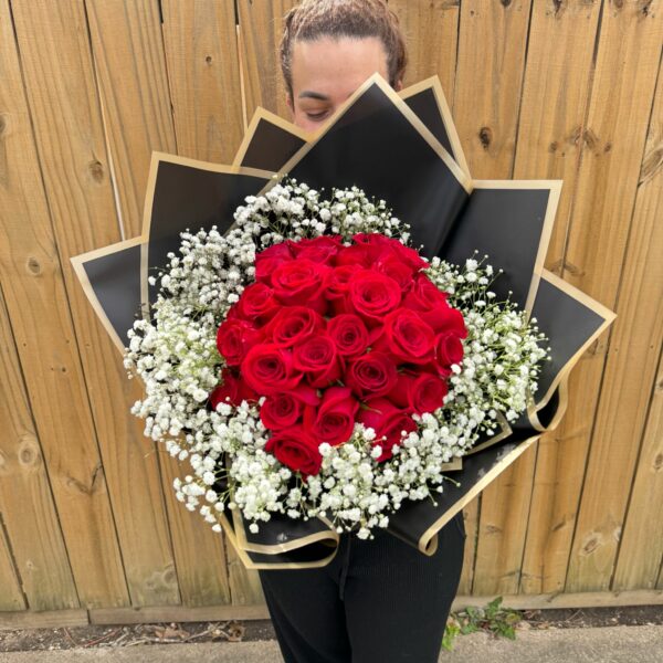 30 Red Roses  Flower bouquet - Image 3